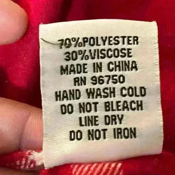 Jessica McClintock Red Plaid Fringe Wrap Shawl Open Front Cardigan One Size - Picture 7 of 8